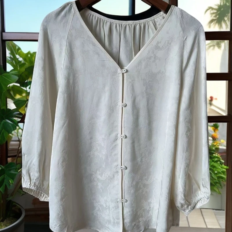 贵夫人-2025新款时尚新中式夏季宽松中国风气质外搭小衫休闲文艺