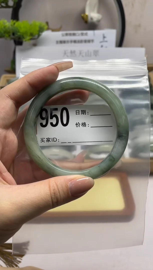 石英质玉（天山翠）手镯未镶嵌950
