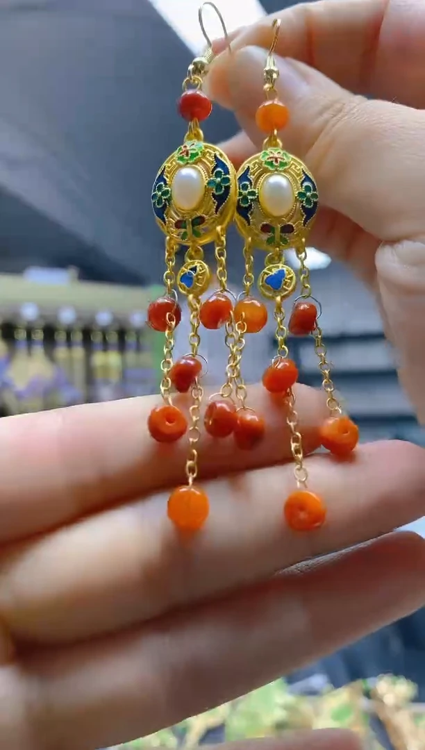 翡翠合金耳饰0179翡翠耳钩