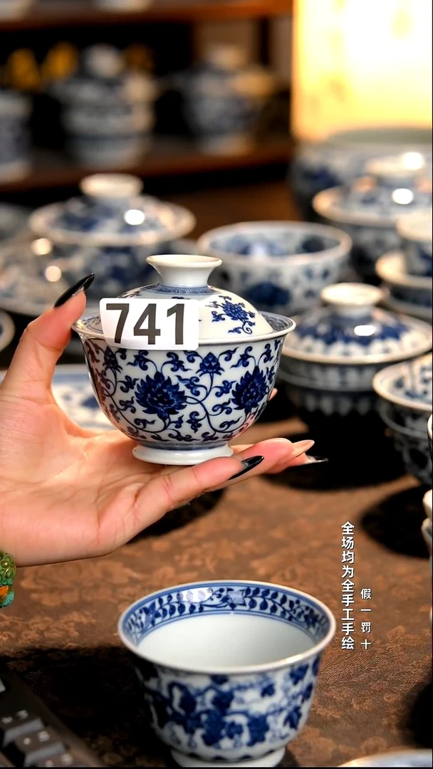 清**香景德镇全手工手绘柴窑茶器福利