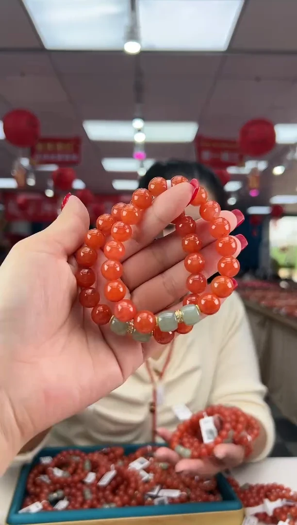 【闪购商品】南红玛瑙珠串未镶嵌多样发其一/10/710335546
