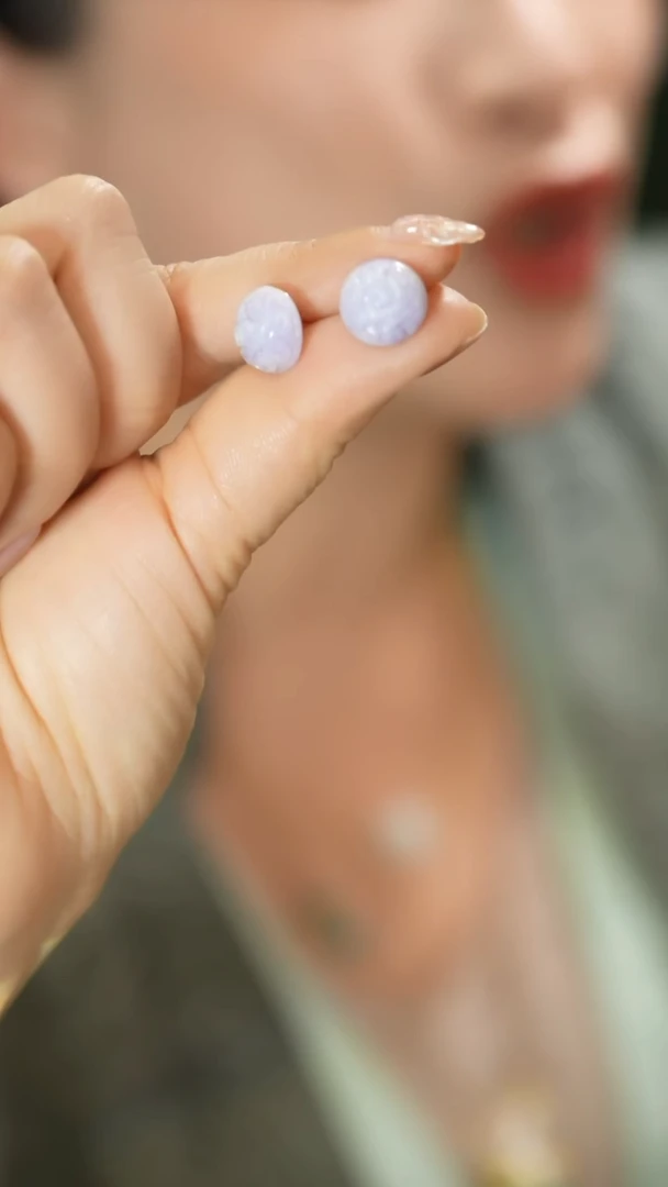 银S925镶嵌翡翠耳饰多样性发一