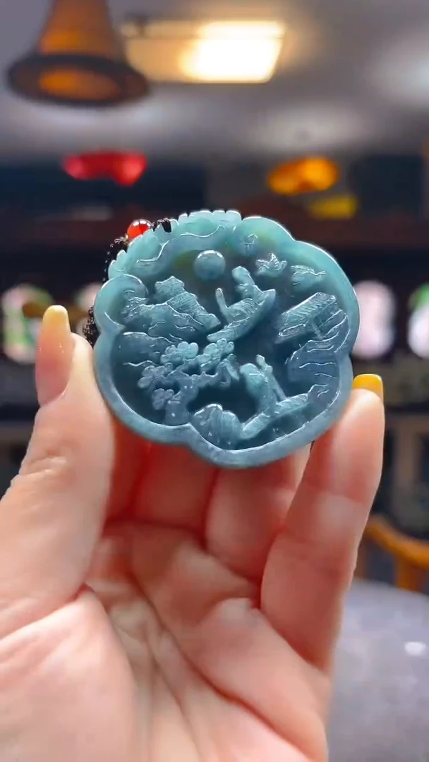 颈饰未镶嵌翡翠55/1204/W/山水