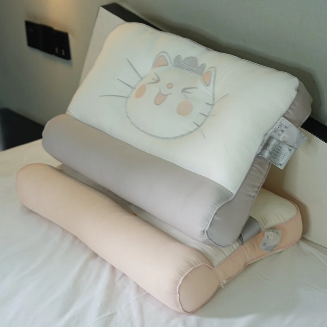 夏季丝滑-全棉三防护颈枕助睡眠枕头A类纯棉抗菌酒店单人柔软枕芯