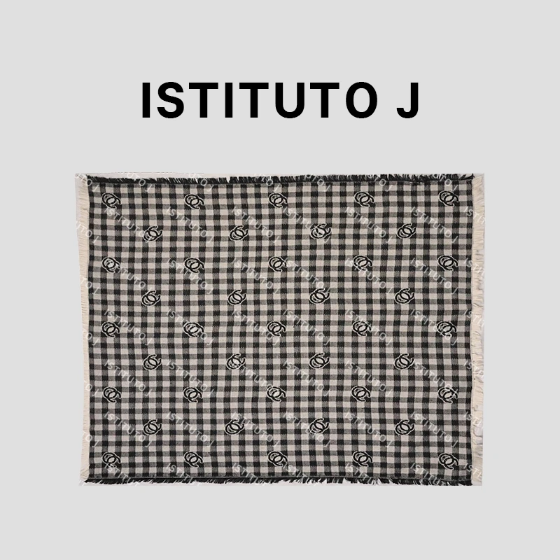 ISTITUTO J2025春夏女士新款小香风大牌百搭经典沙发毯方巾披肩