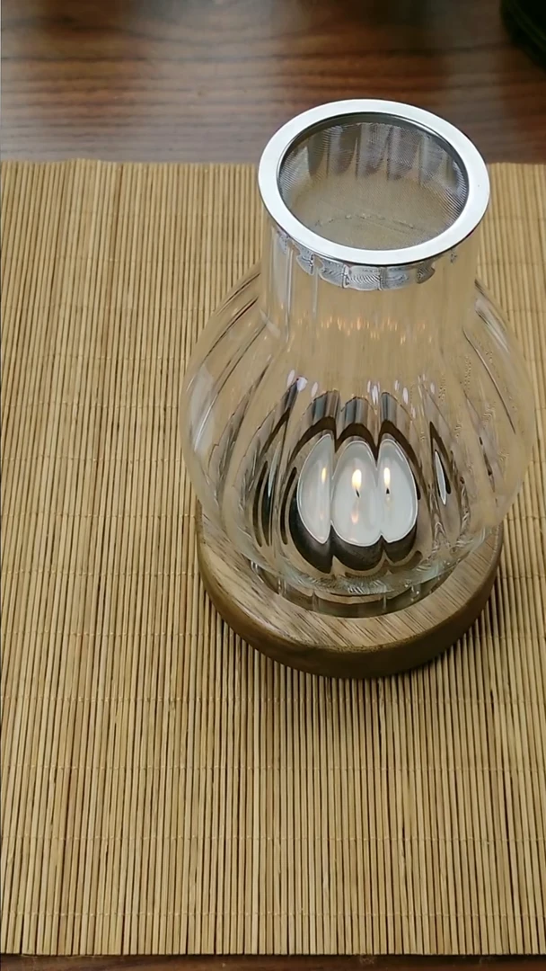 实木透明香薰灯蜡烛
