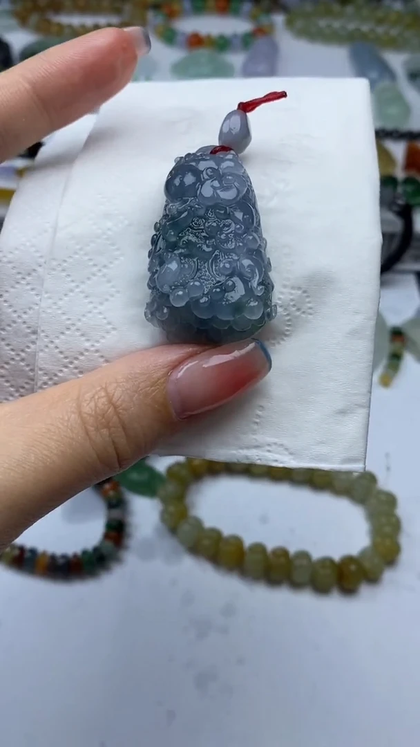 未镶嵌定制翡翠子****乐毛货定制不退不换