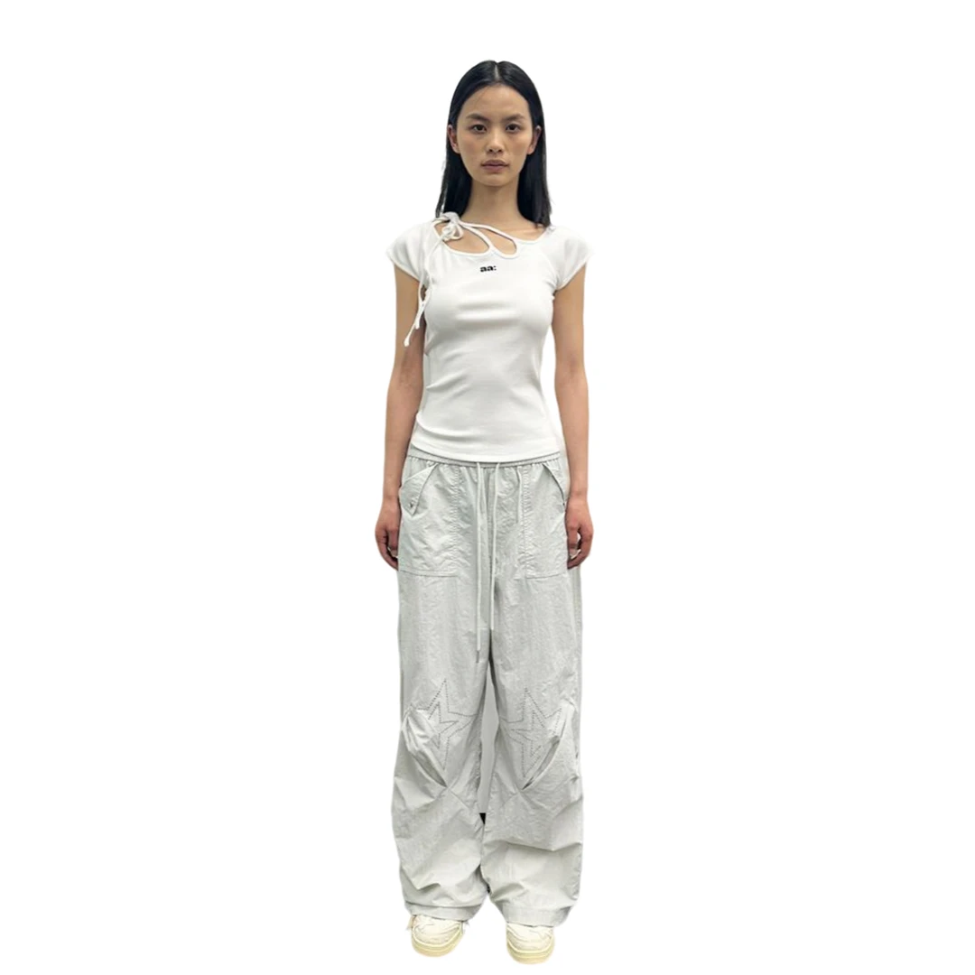 Kaalixto绑带一字肩上衣女士春夏