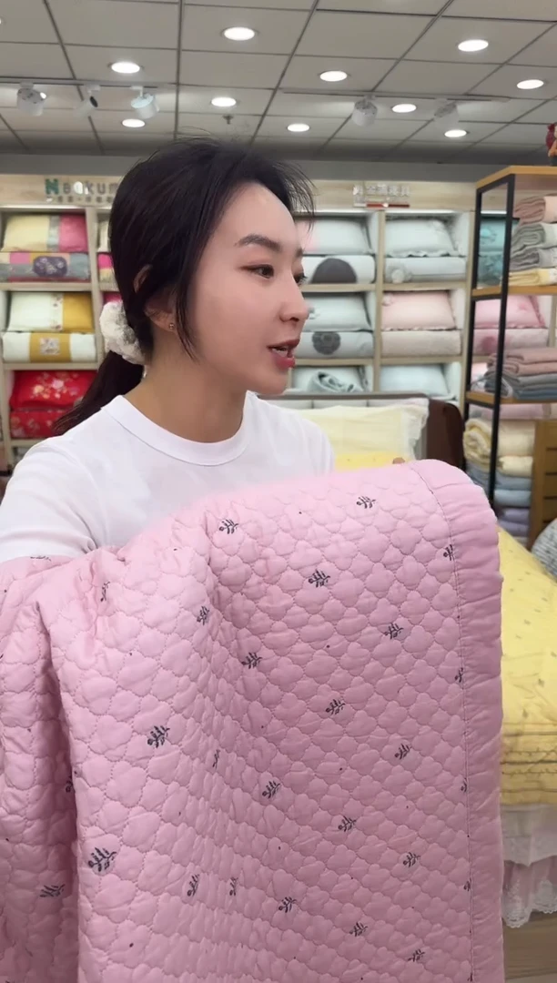 棉小花床盖 粉色 2.2*2.4