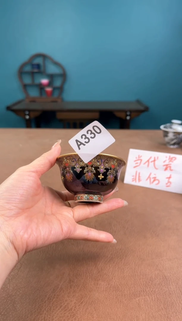 a330珐琅彩微瑕敦煌杯杯！