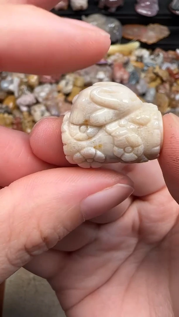 硅化珊瑚（珊瑚玉）未镶嵌颈饰081