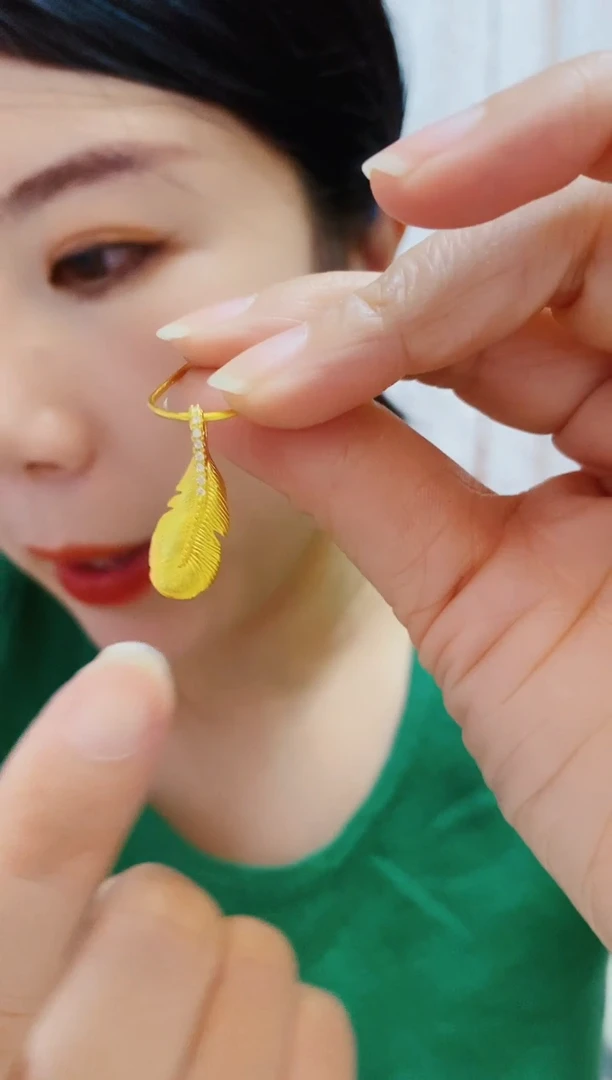 合金无106羽毛吊坠