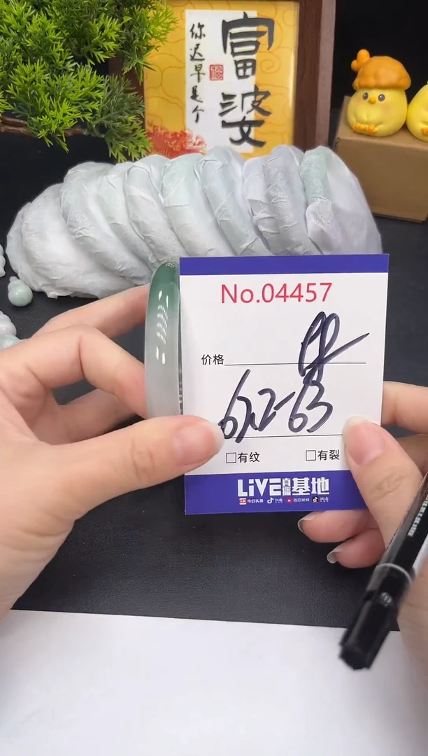 未镶嵌手镯翡翠4457