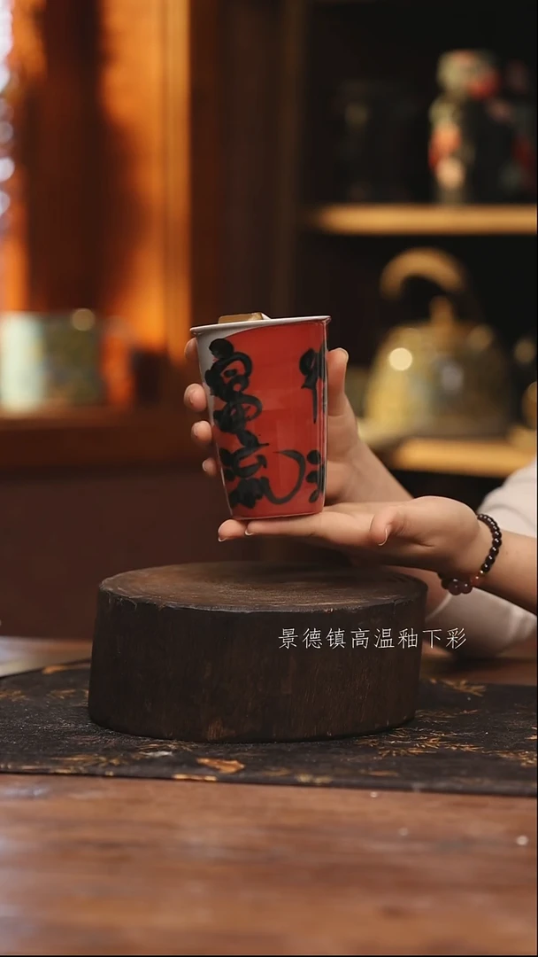 陶瓷景德镇高温釉下手绘陶瓷@L543@