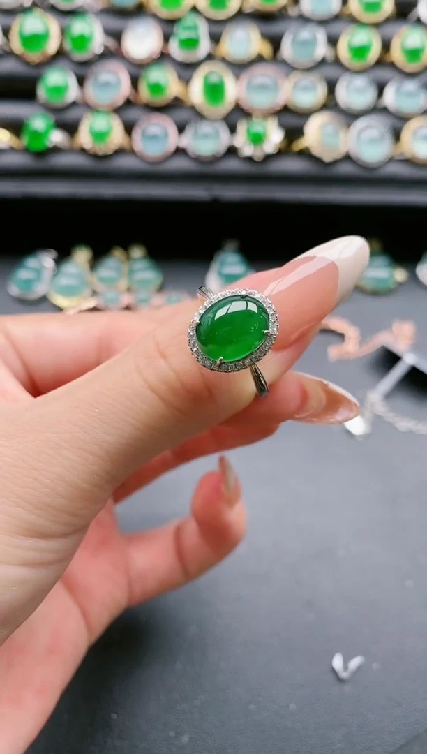 【闪购商品】翡翠戒指银S925镶嵌1111111