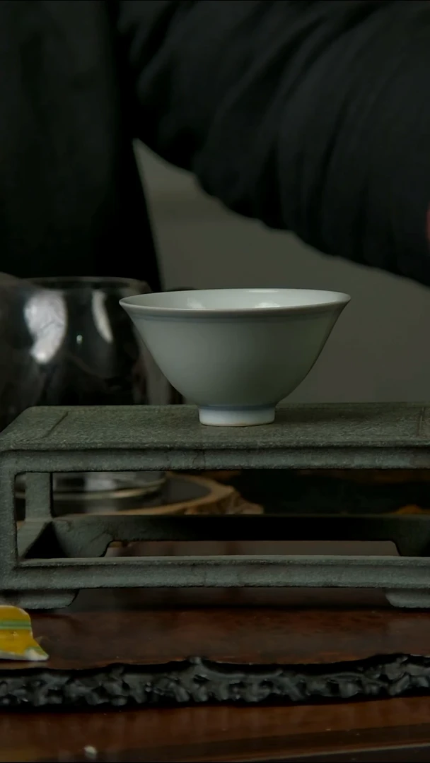 【闪购商品】杯子玩茗堂青花圈斗笠（微瑕）