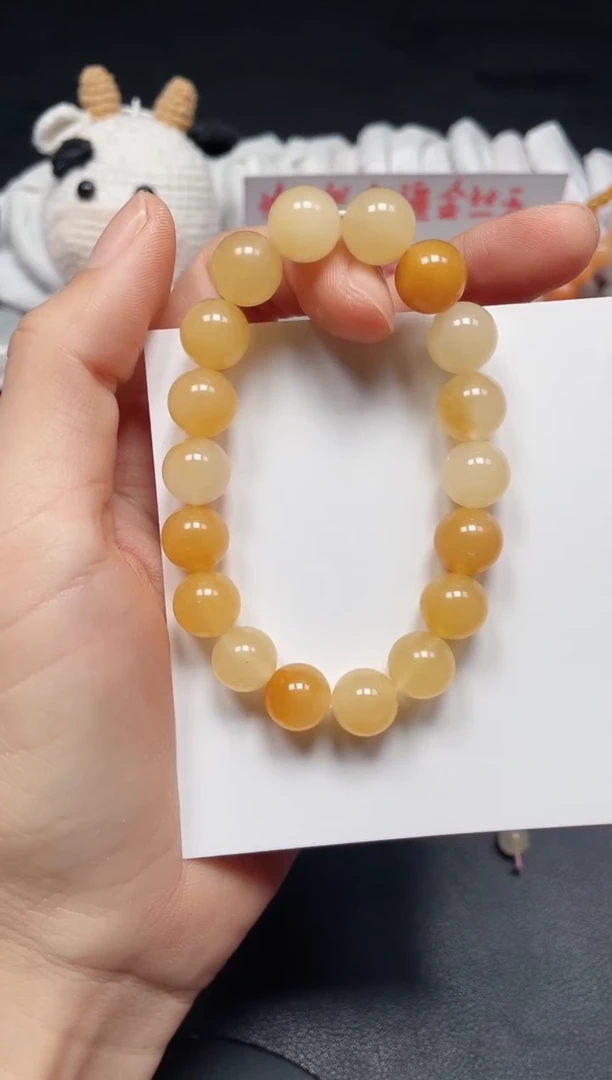 【闪购商品】石英质玉手链未镶嵌冰黄卡10