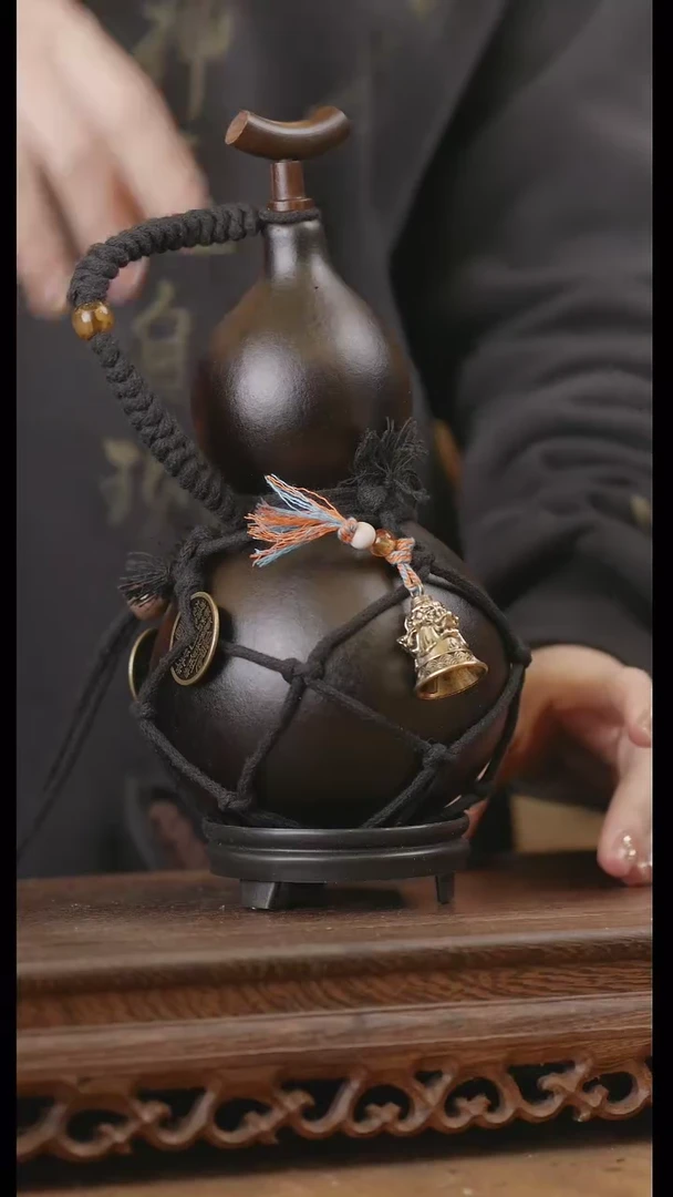 【闪购商品】280号精品天然大漆工艺防渗内胆酒葫芦~