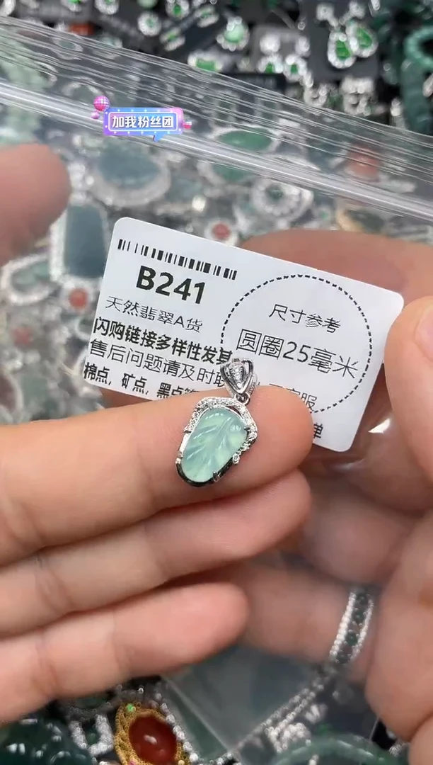 翡翠未镶嵌颈饰B241吊坠