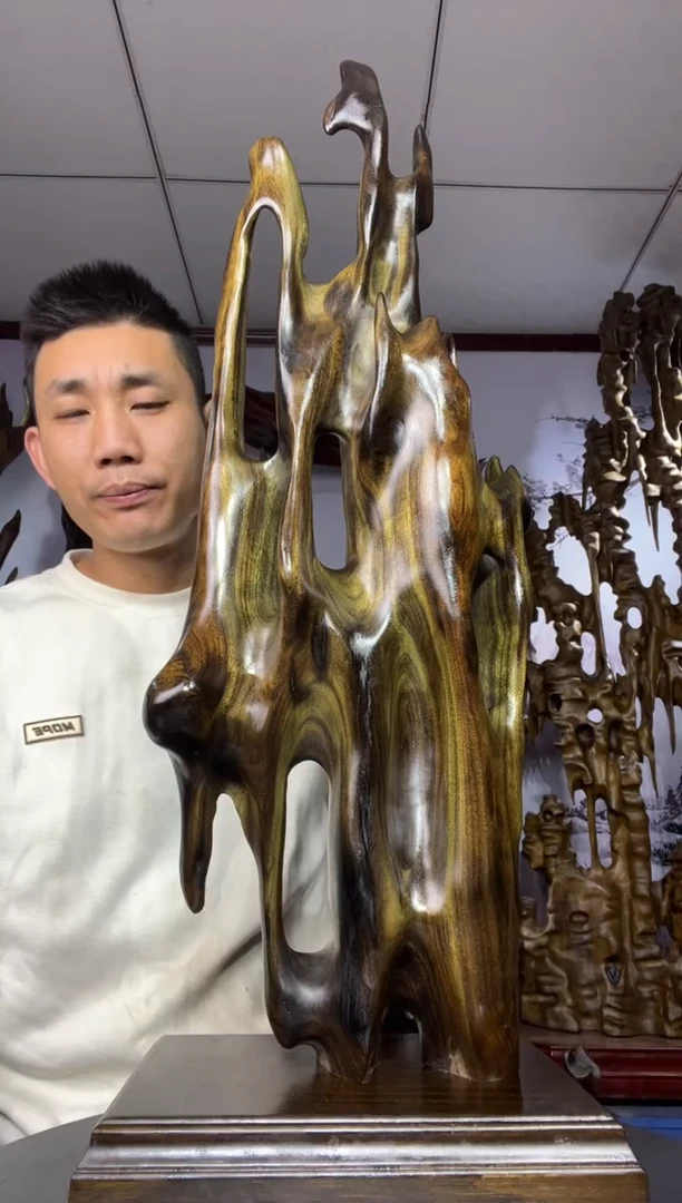 金丝楠木头款华*金丝楠木工艺品摆件