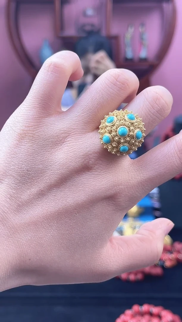 非遗 花丝镶嵌 开口戒