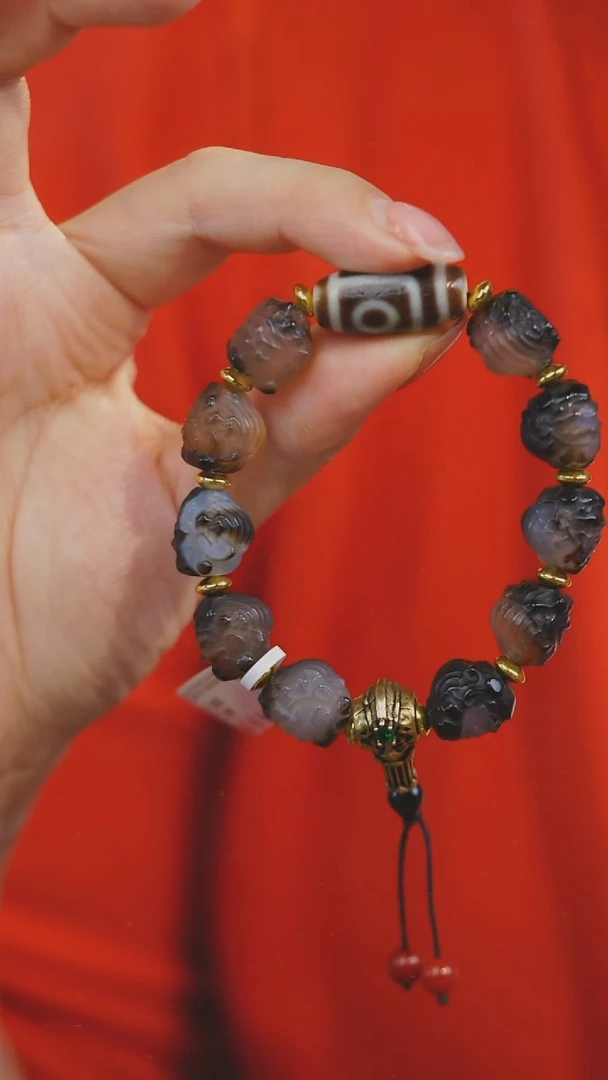 玛瑙/玉髓手串未镶嵌多样性发其一