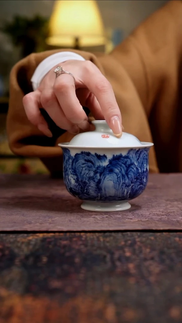 杯景德镇陶瓷杯碗柴烧多人