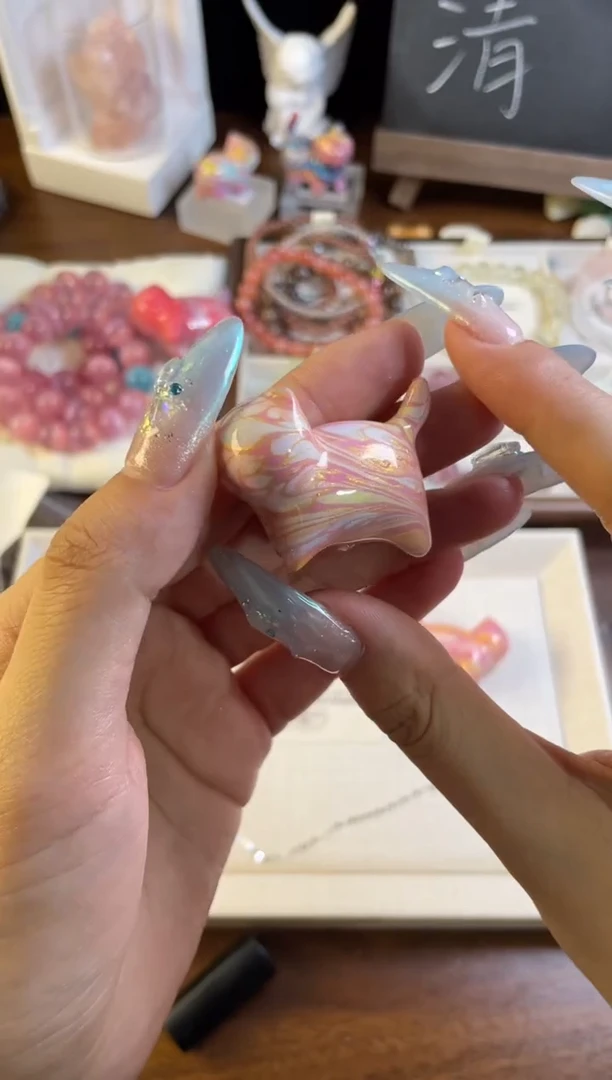 水晶手链未镶嵌大漆猫48号