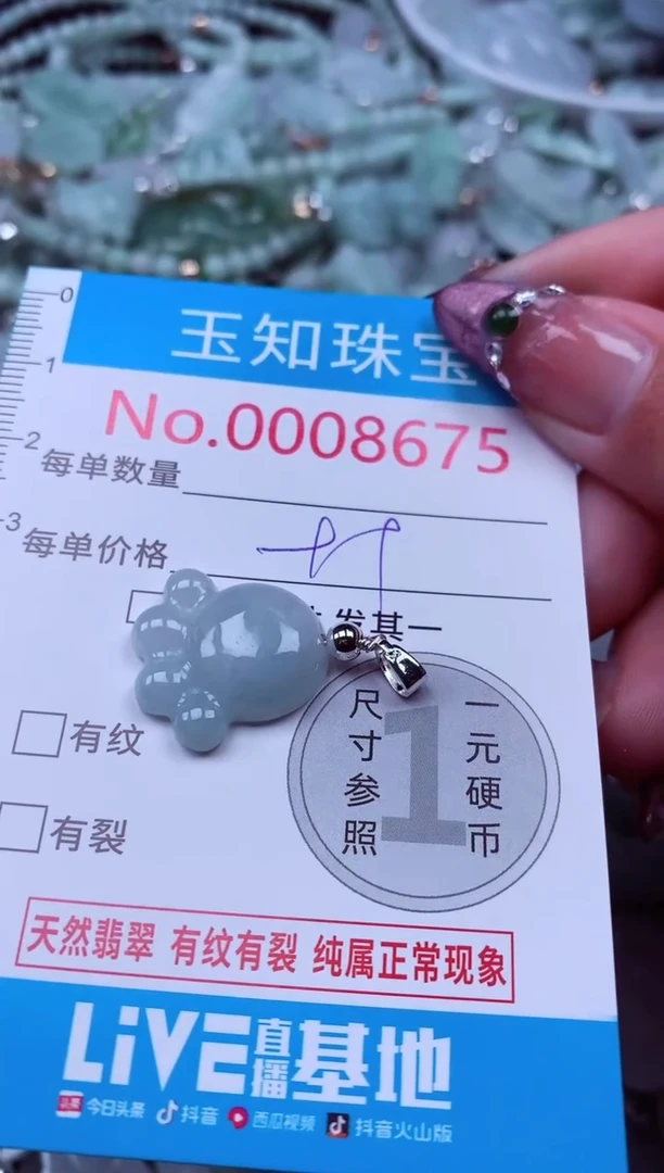 吊坠(不含链)未镶嵌翡翠8675