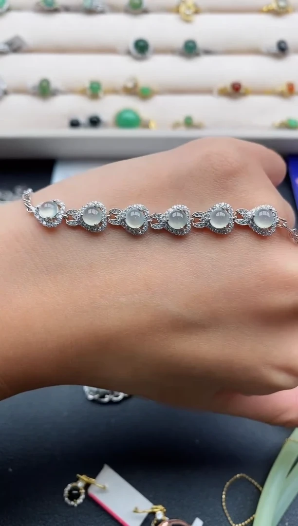 银S925镶嵌戒指翡翠33333333+6