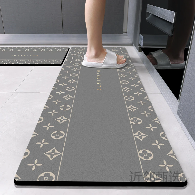 2025新款厨房地垫防滑防油可擦免洗地毯防水专用吸水耐脏脚垫拐角