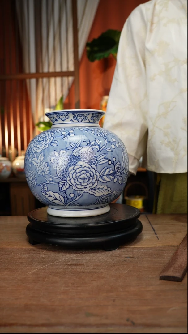 瓷片【简家甄选】景德镇设计师釉下手绘陶瓷餐具