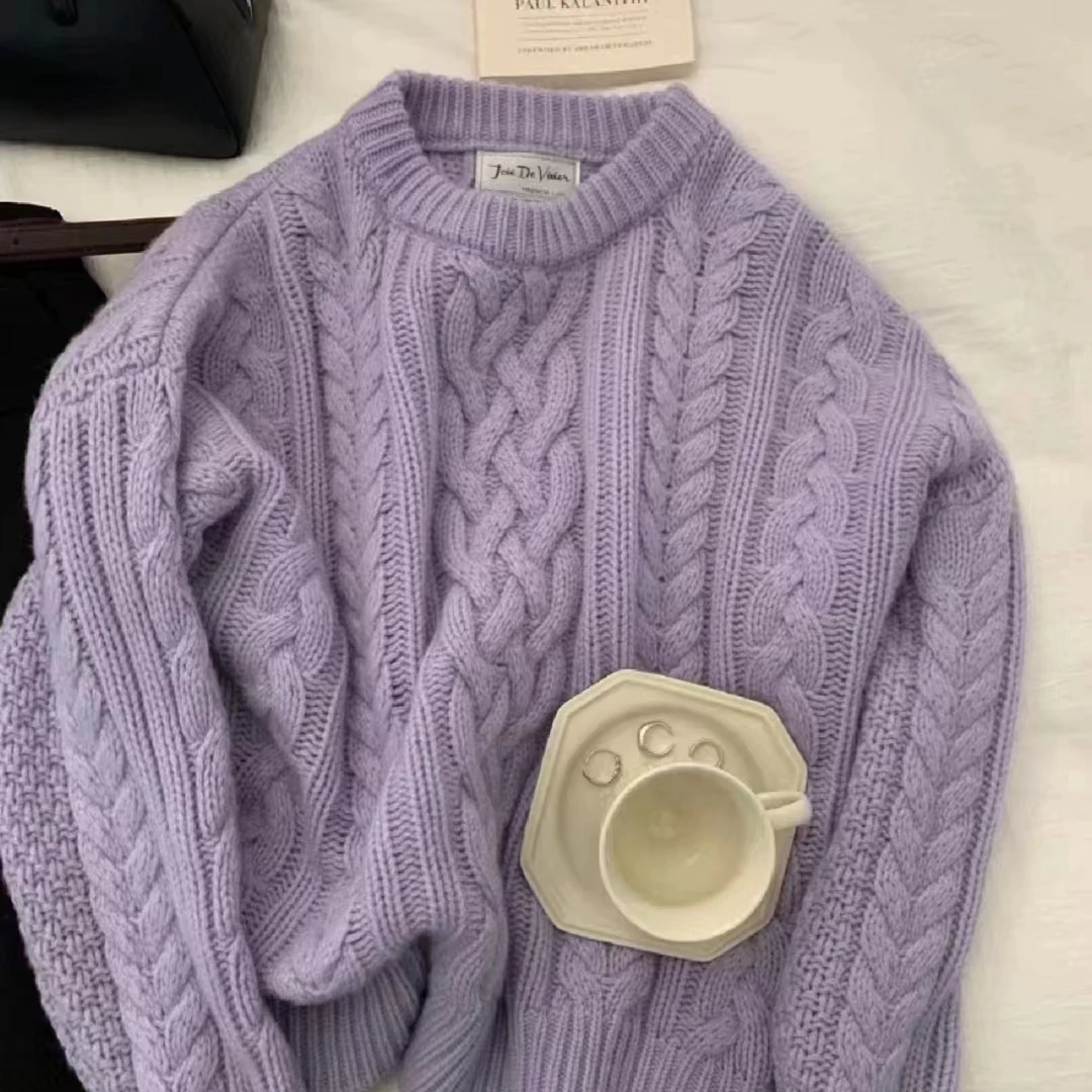 【咪哆哆】辣妹肌理感磨毛花纱交叠式手工带钻捏褶飘带桃粉针织上衣