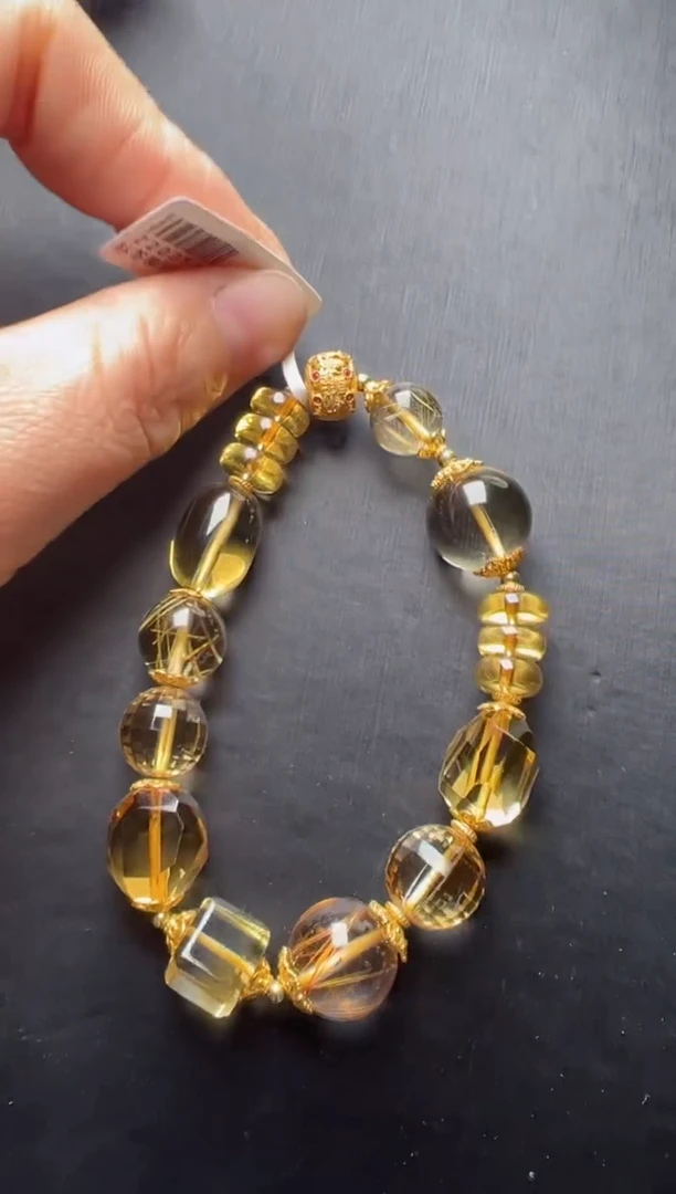 【闪购商品】水晶单圈未镶嵌黄水晶坤宁设计手串 Z20256