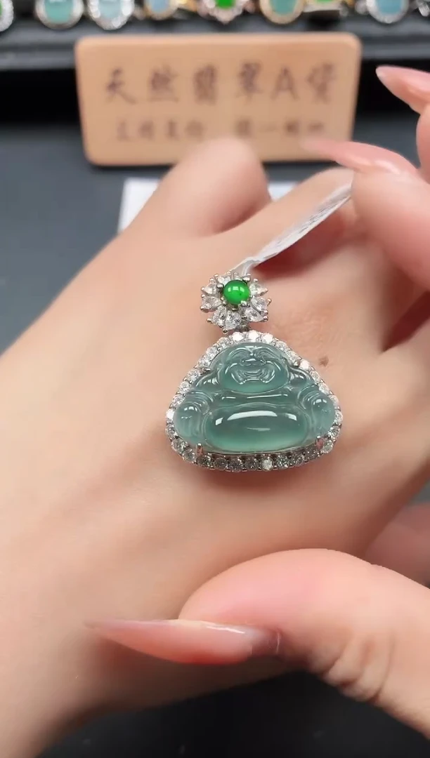 银S925镶嵌戒指翡翠111