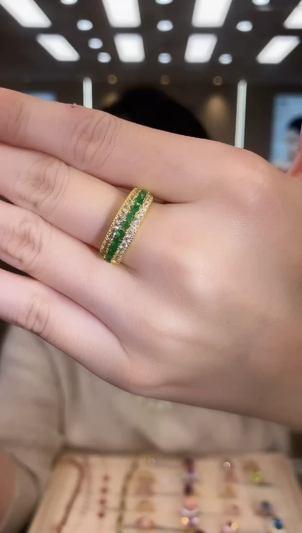 银S925镶嵌戒指祖母绿04