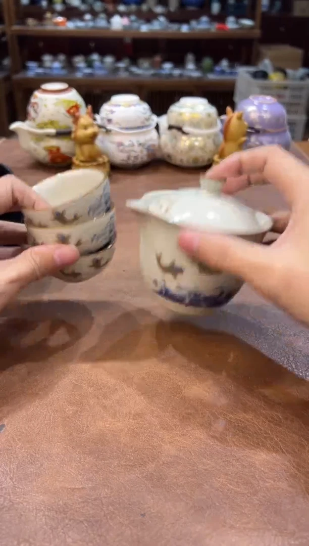 真的很便宜会开片的旅行茶具