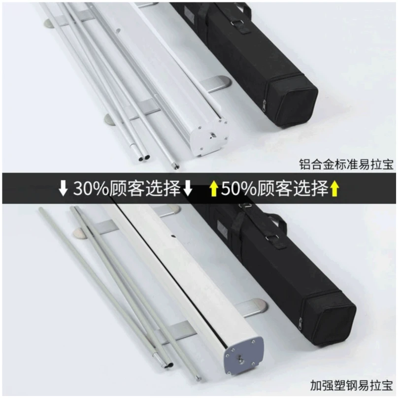 伸缩折叠易拉宝展示架铝合金材质展示牌2