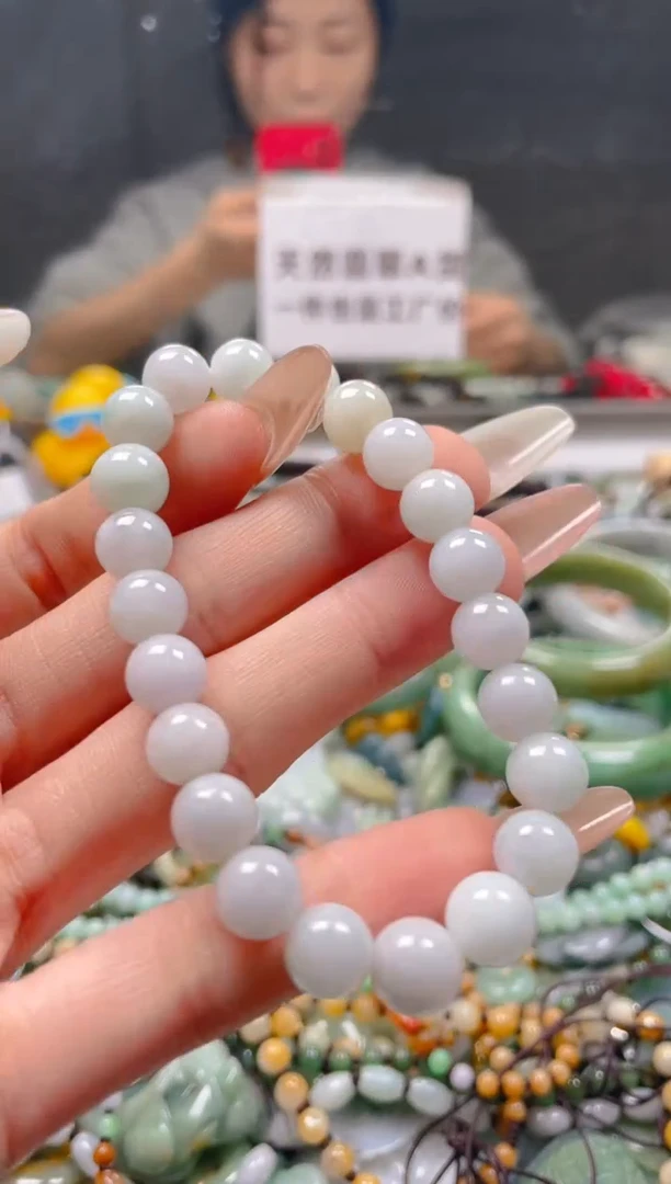 【闪购商品】翡翠颈饰未镶嵌8-9MM/Q/翡翠A货一图一物