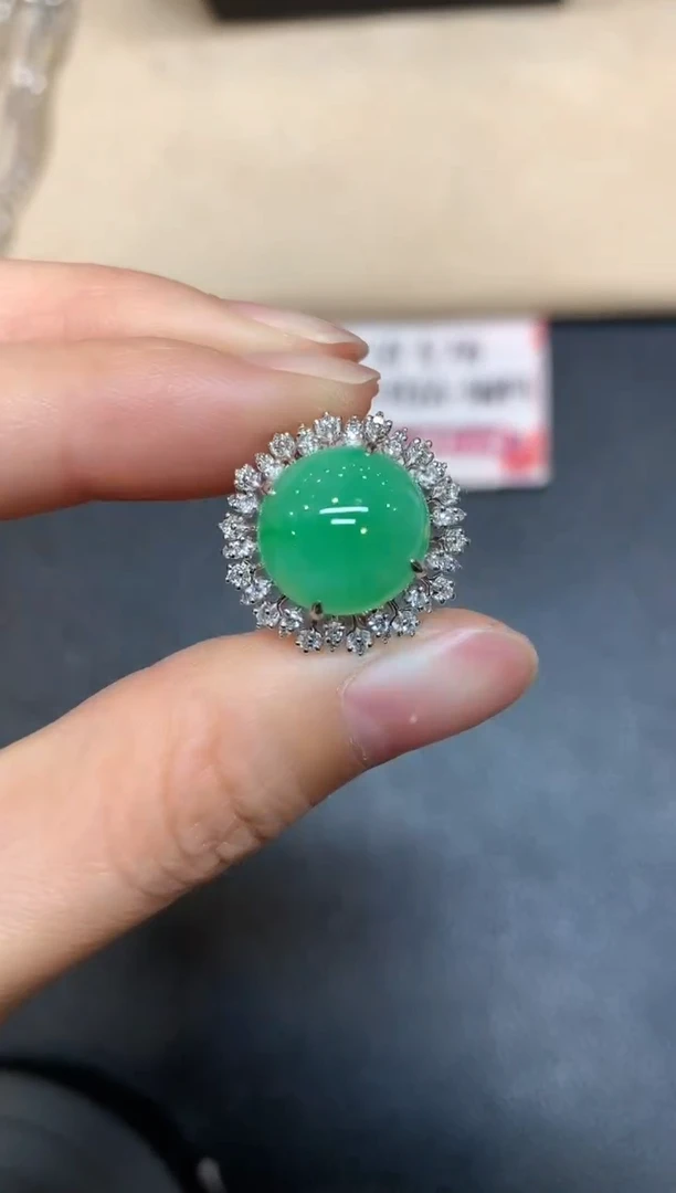 【闪购商品】翡翠戒指18K金镶嵌【无鉴赏期多样性发其一