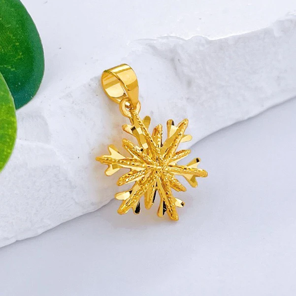 足金999黄金首饰 雪花吊坠【1120】