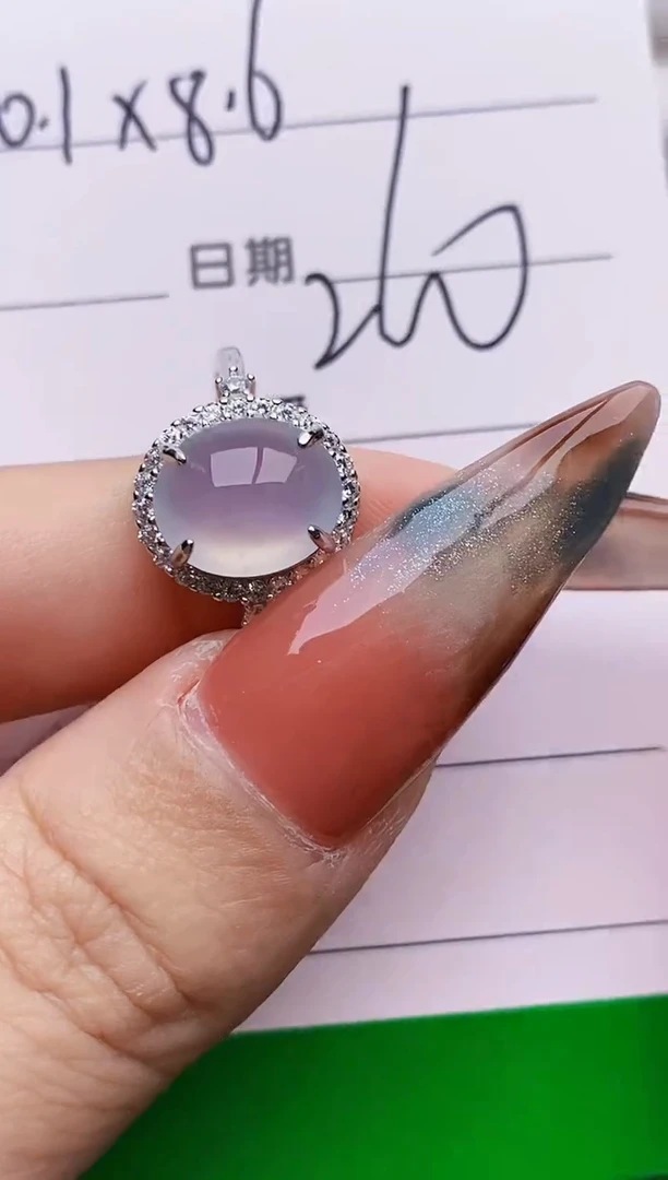 银S925镶嵌戒指翡翠0119