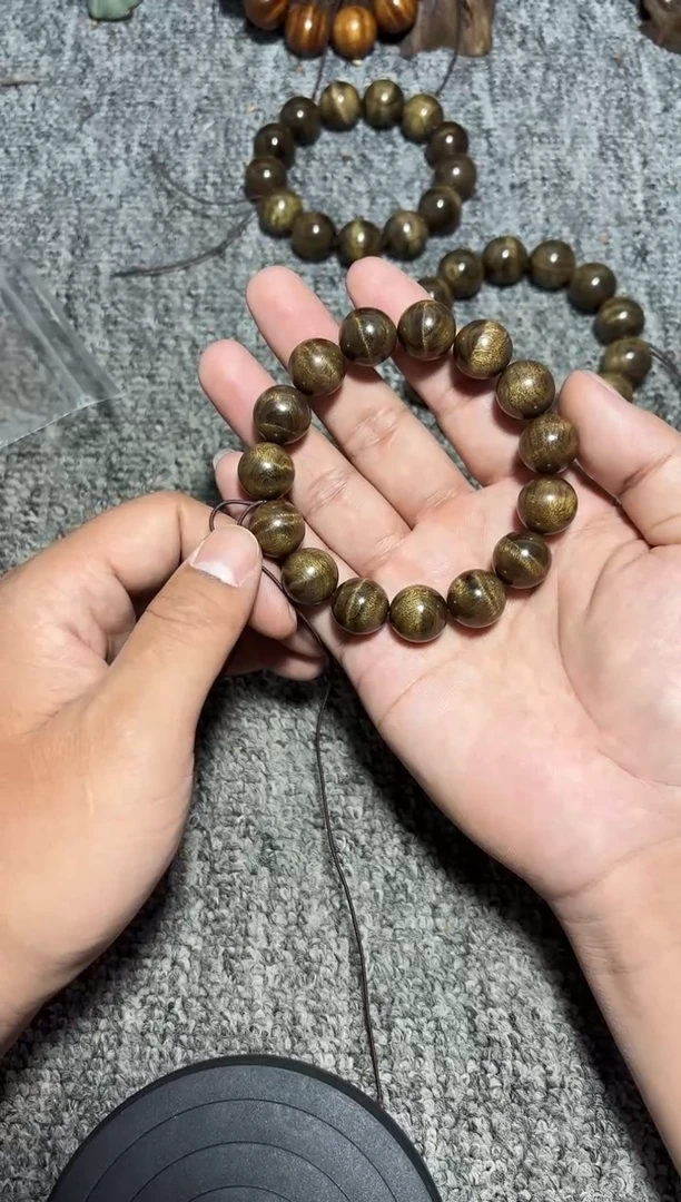 金丝楠手串/手链阴沉金丝楠1.5底色通透288