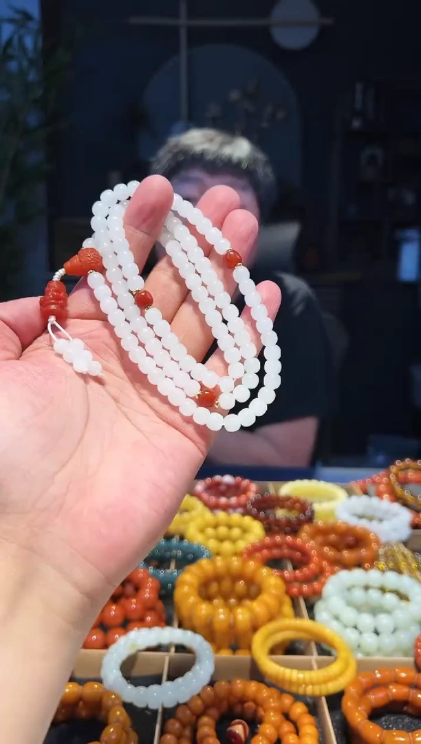 手串未镶嵌和田玉7+老型108