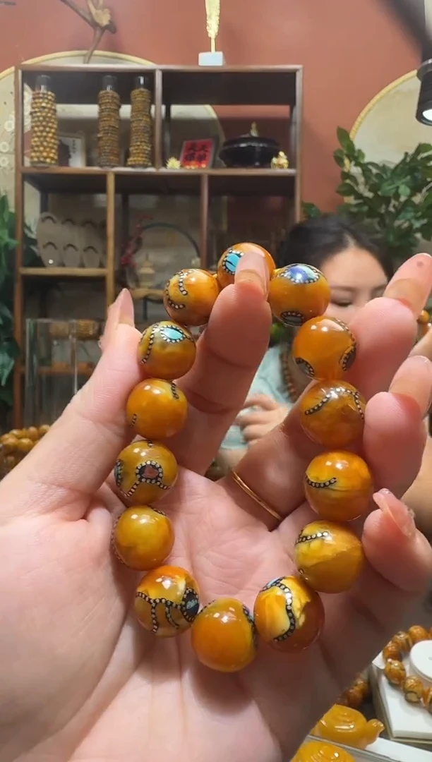 蜜蜡颈饰未镶嵌1326天然蜜蜡珠宝奇石全都保真