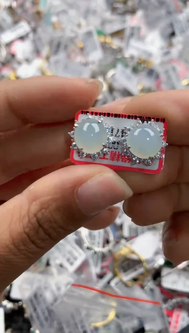 银S925镶嵌戒指翡翠222    3