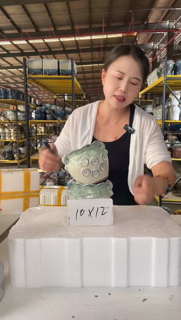 宜兴紫砂粗陶花盆盆11*12
