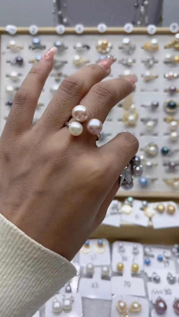 【闪购商品】淡水珍珠戒指合金38