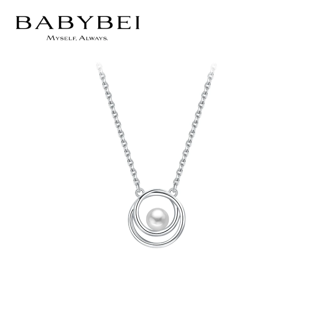 BABYBEI/初贝 坠链均925银 小圆满项链贝珠气质简约设计百搭通勤