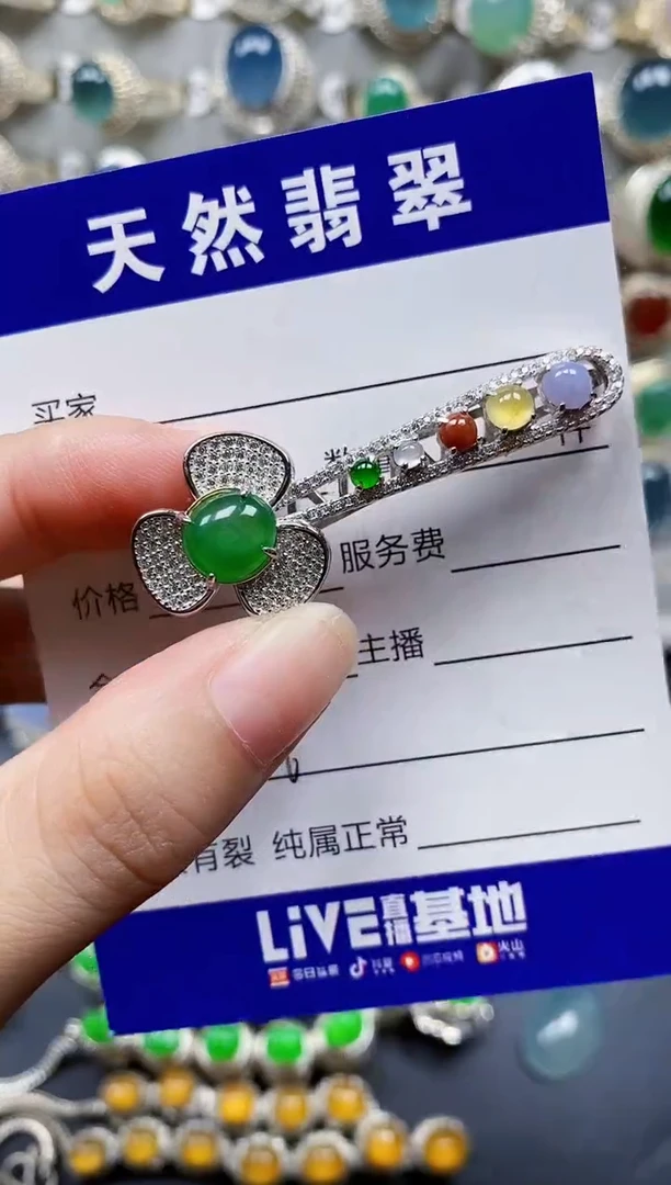 翡翠银S925镶嵌颈饰316